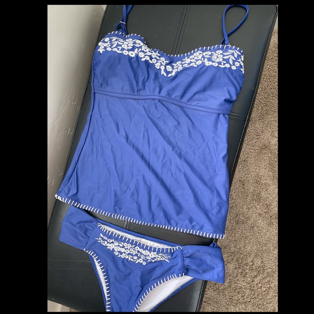 Blue Tankini Swimming Suit